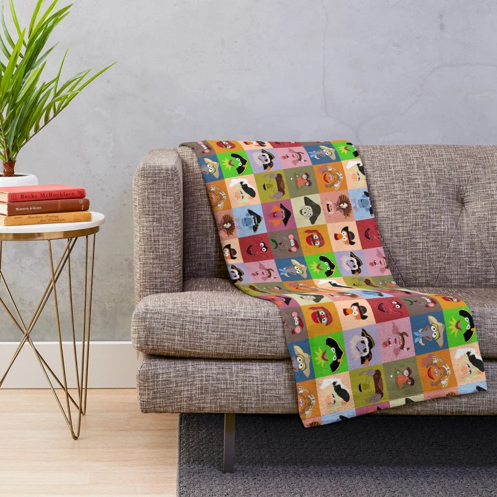 Treasure Island inspired plush blanket featuring Muppet characters