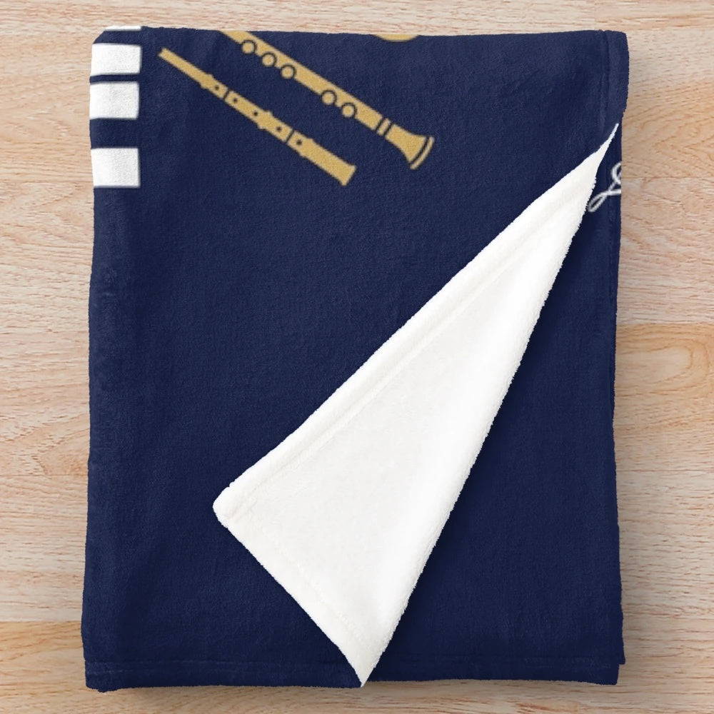 Plush blanket with a funny band pun "Band Director I Have a Class Full Of Treblemakers
