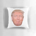 Soft, plush pillow featuring the face of former US President Donald Trump