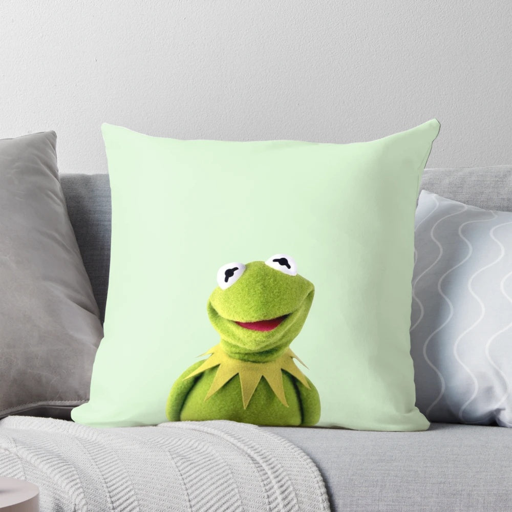 Cozy and stylish Kermit the Frog themed pillow for trendy home decor