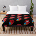 Trendy and cute sugar skull candy plush blanket