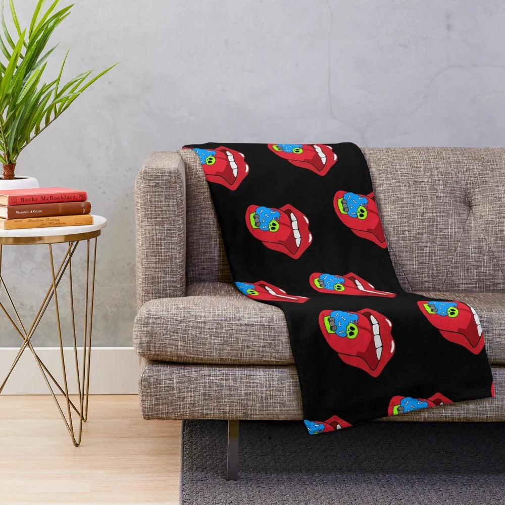 Trendy and cute sugar skull candy plush blanket