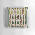 Trendy Bigfoot Walking in the Forest Graphic Blanket Design for Sasquatch Believers Pillow