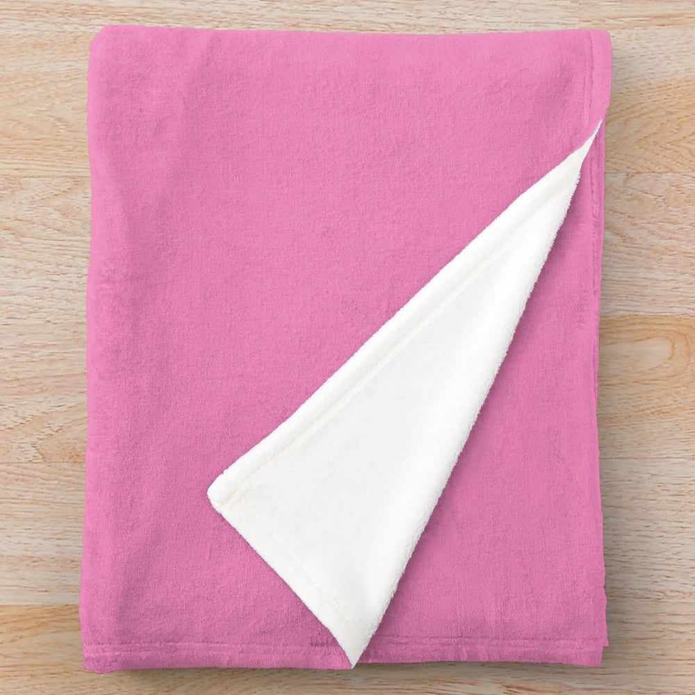 Feminist Killjoy plush blanket with a floral wreath design