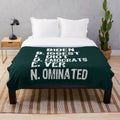 Plush blanket with a retro meme design featuring games and occupations