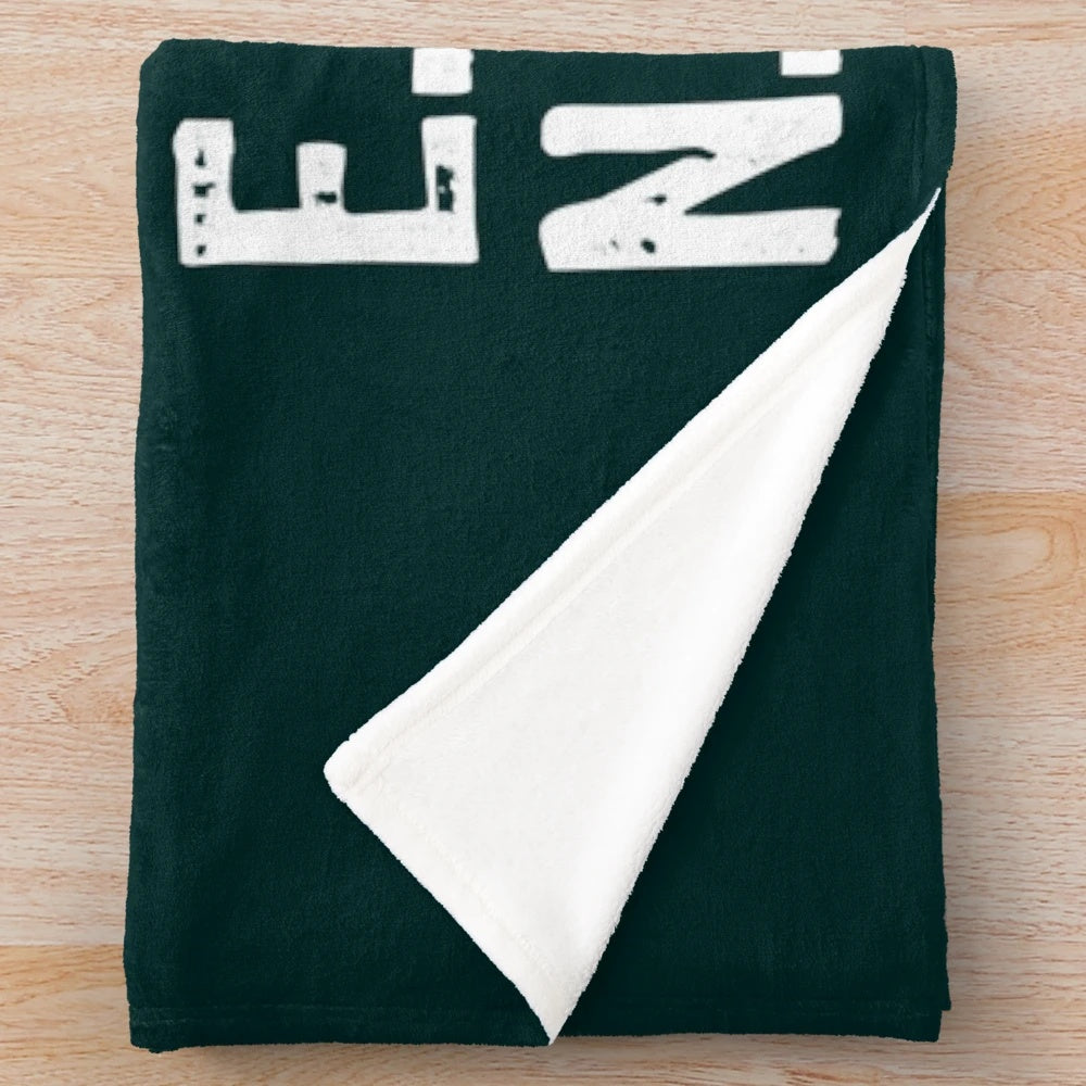 Plush blanket with a retro meme design featuring games and occupations