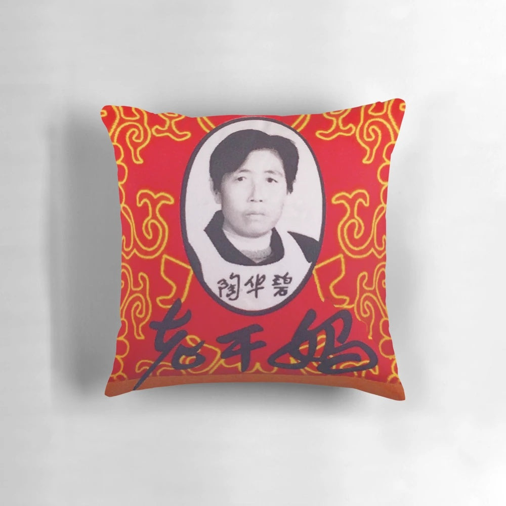 Laoganma-inspired decorative pillow showcasing China's unique spicy aesthetic