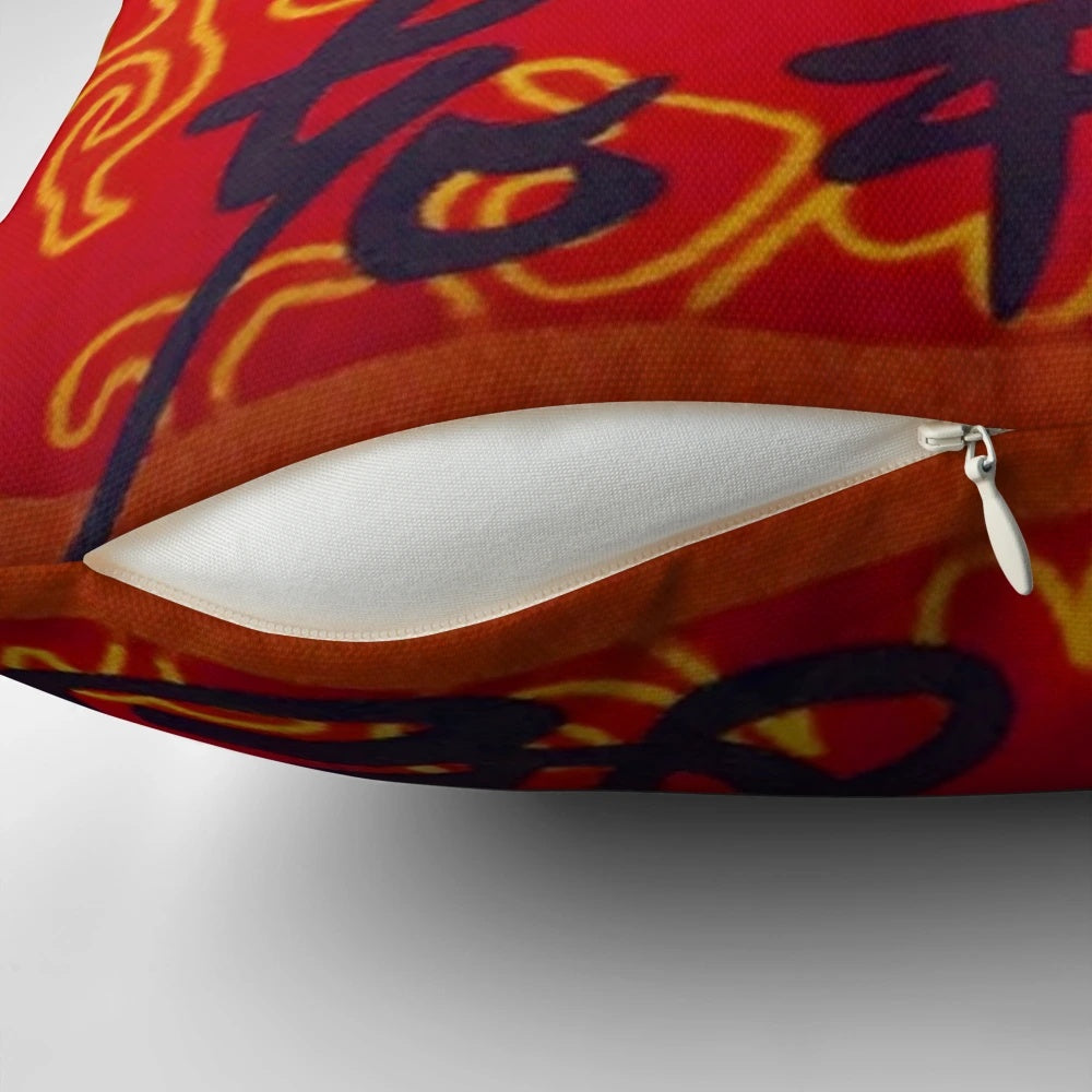 Laoganma-inspired decorative pillow showcasing China's unique spicy aesthetic