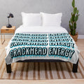 Plush blanket with a funny "crackhead energy" meme design