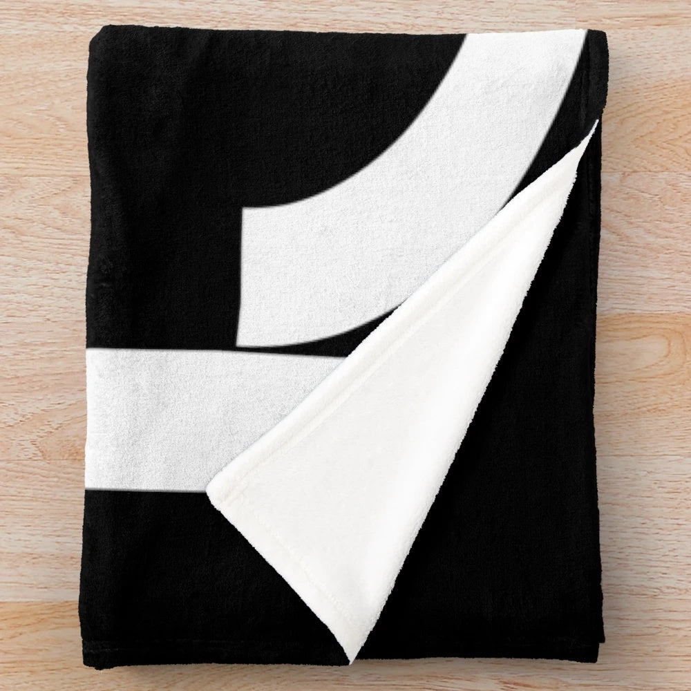 Cozy and soft plush blanket with trendy typography design