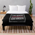 Plush blanket featuring an urban shadowboxing design for youth culture and pop culture enthusiasts