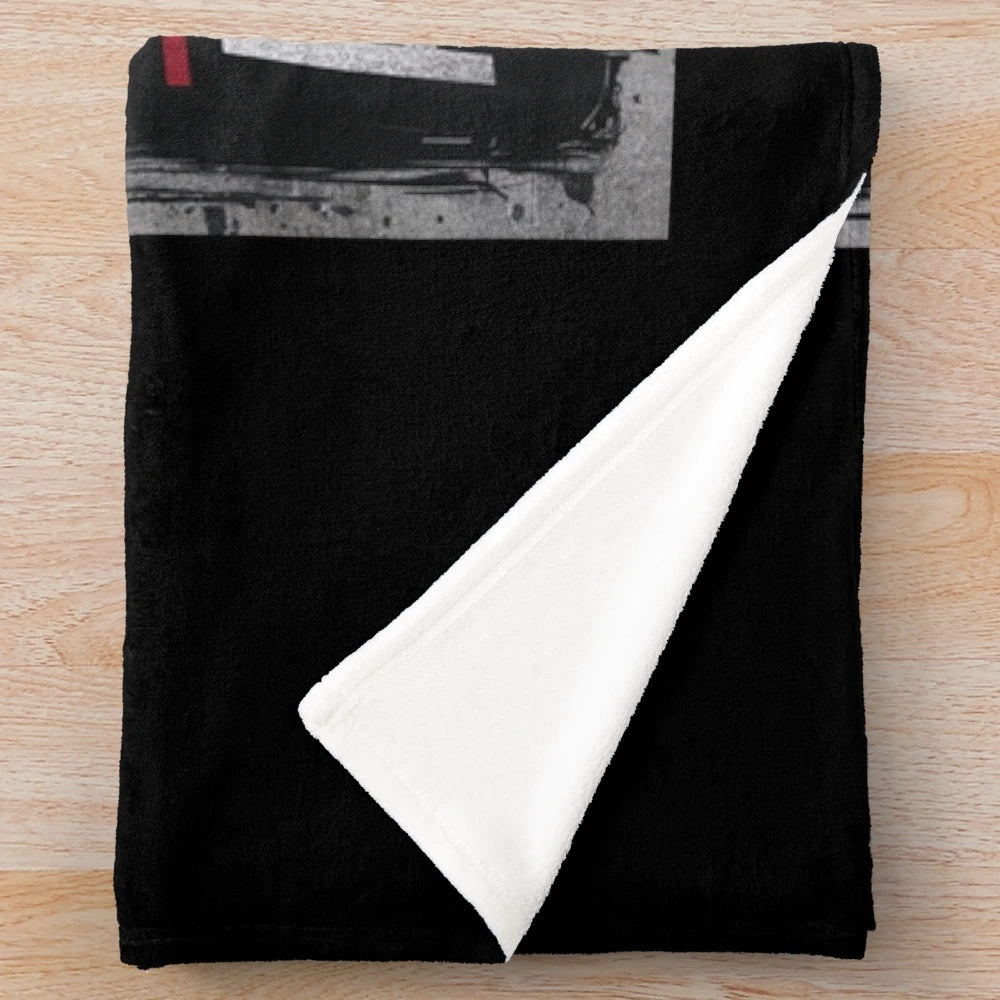 Plush blanket featuring an urban shadowboxing design for youth culture and pop culture enthusiasts