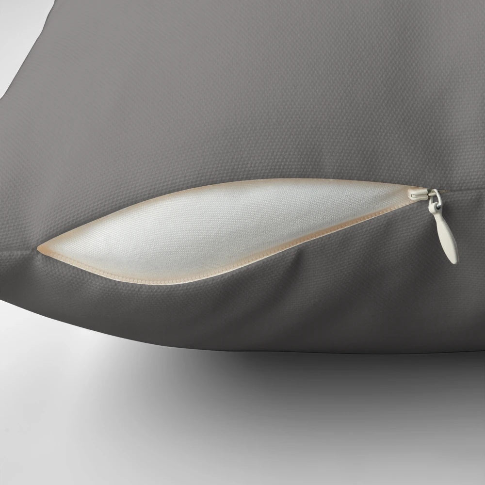 Pillow with a humorous triathlon-inspired design