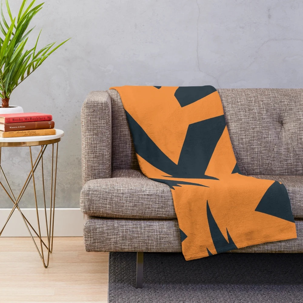 Arcanine pattern plush blanket with tribal-inspired design