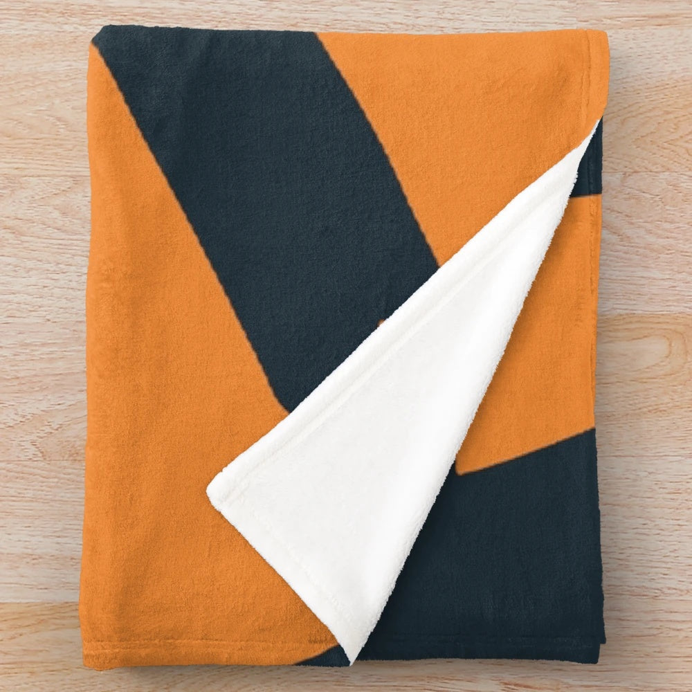 Arcanine pattern plush blanket with tribal-inspired design
