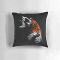 Colorful tribal-inspired red panda pillow with nature-themed design