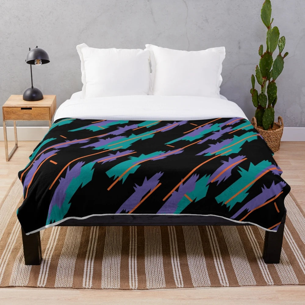 Plush blanket featuring a vibrant HKS tribute livery pattern design