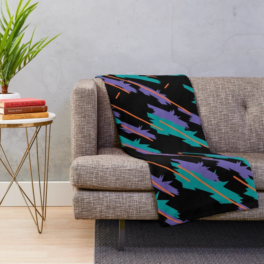 Plush blanket featuring a vibrant HKS tribute livery pattern design