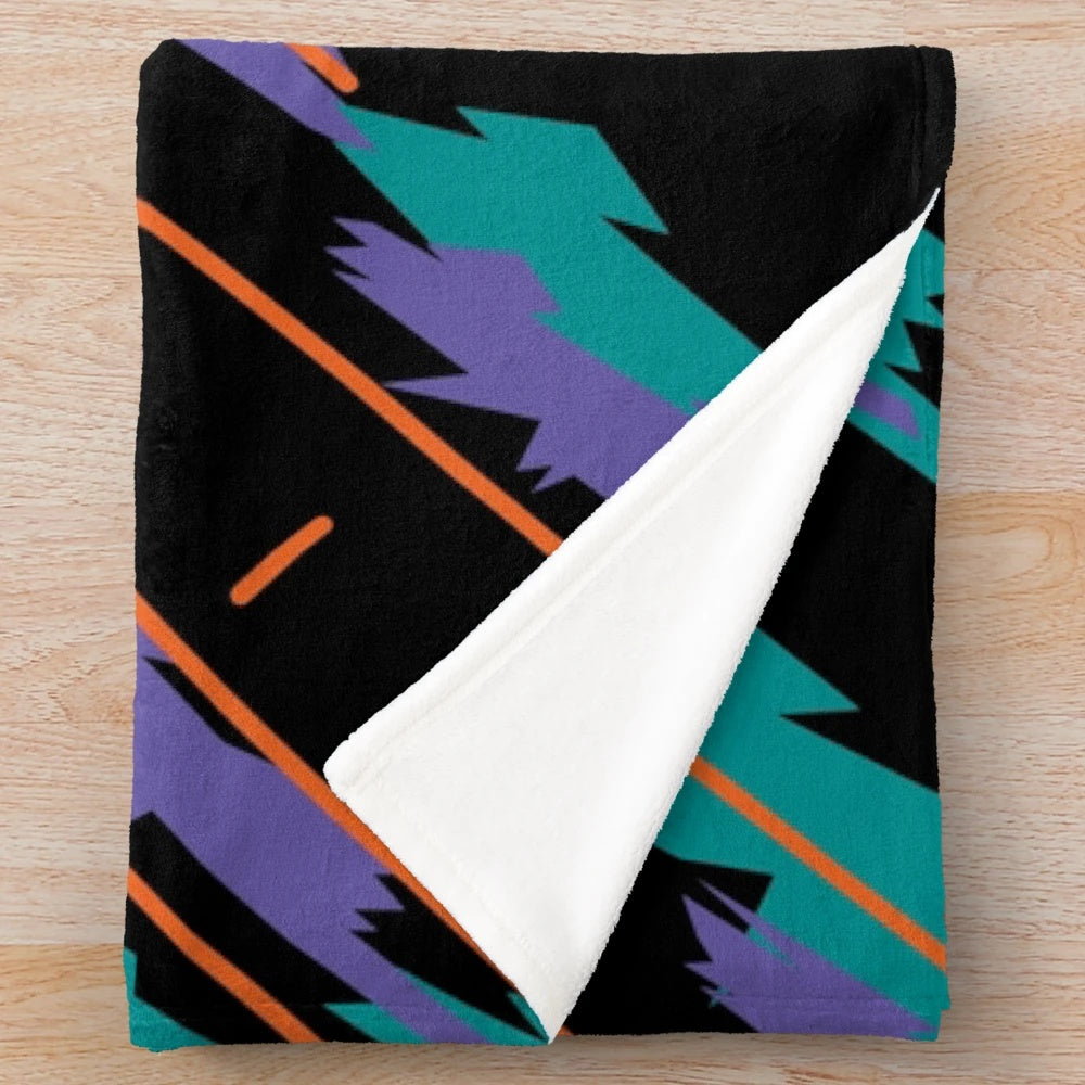 Plush blanket featuring a vibrant HKS tribute livery pattern design