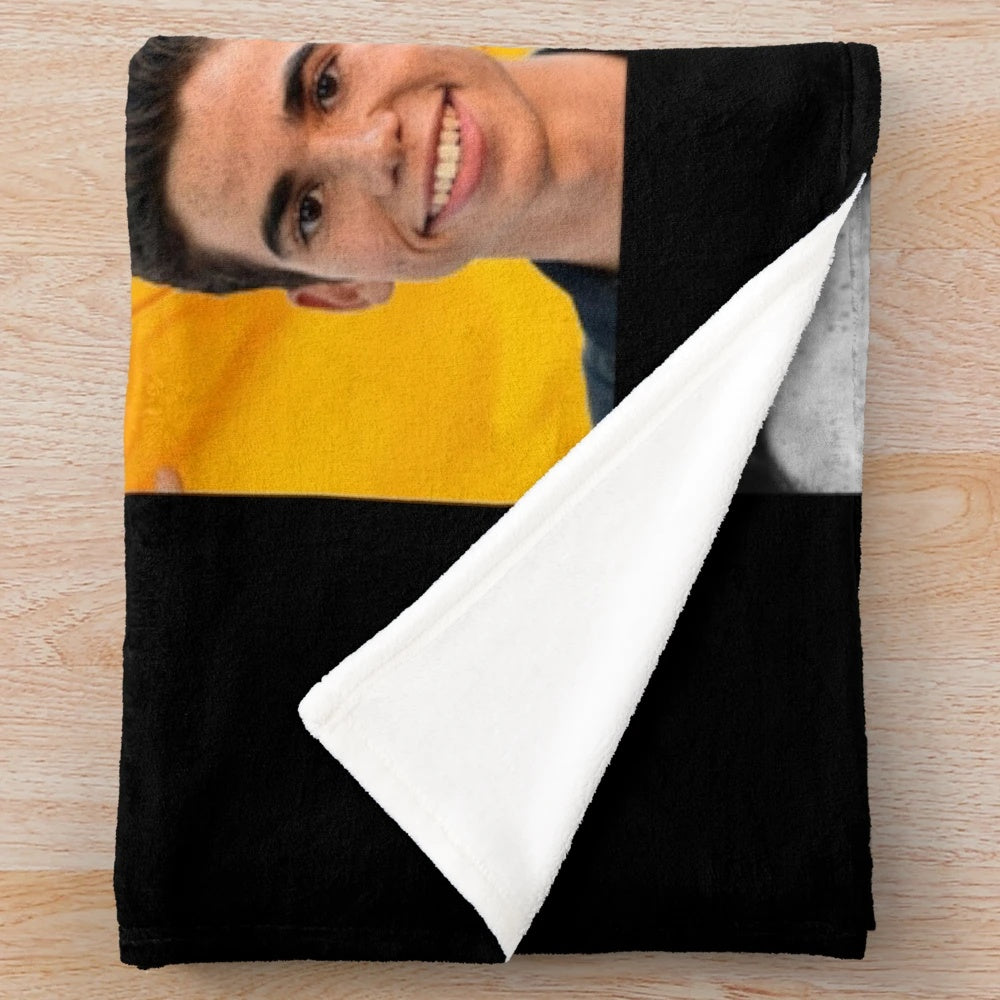 Plush blanket featuring a collage design of Cameron Boyce