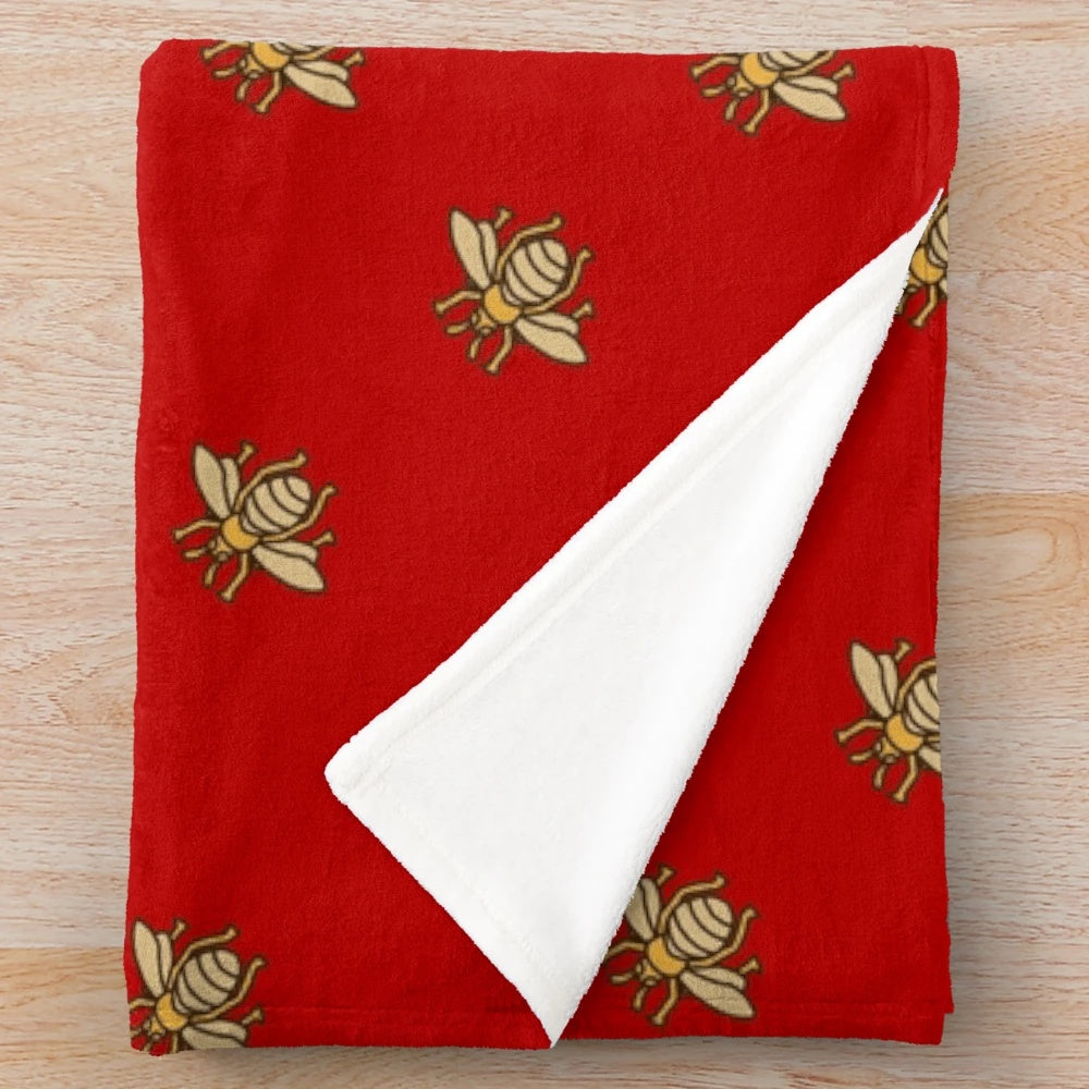 Plush blanket featuring a design inspired by Napoleon Bonaparte
