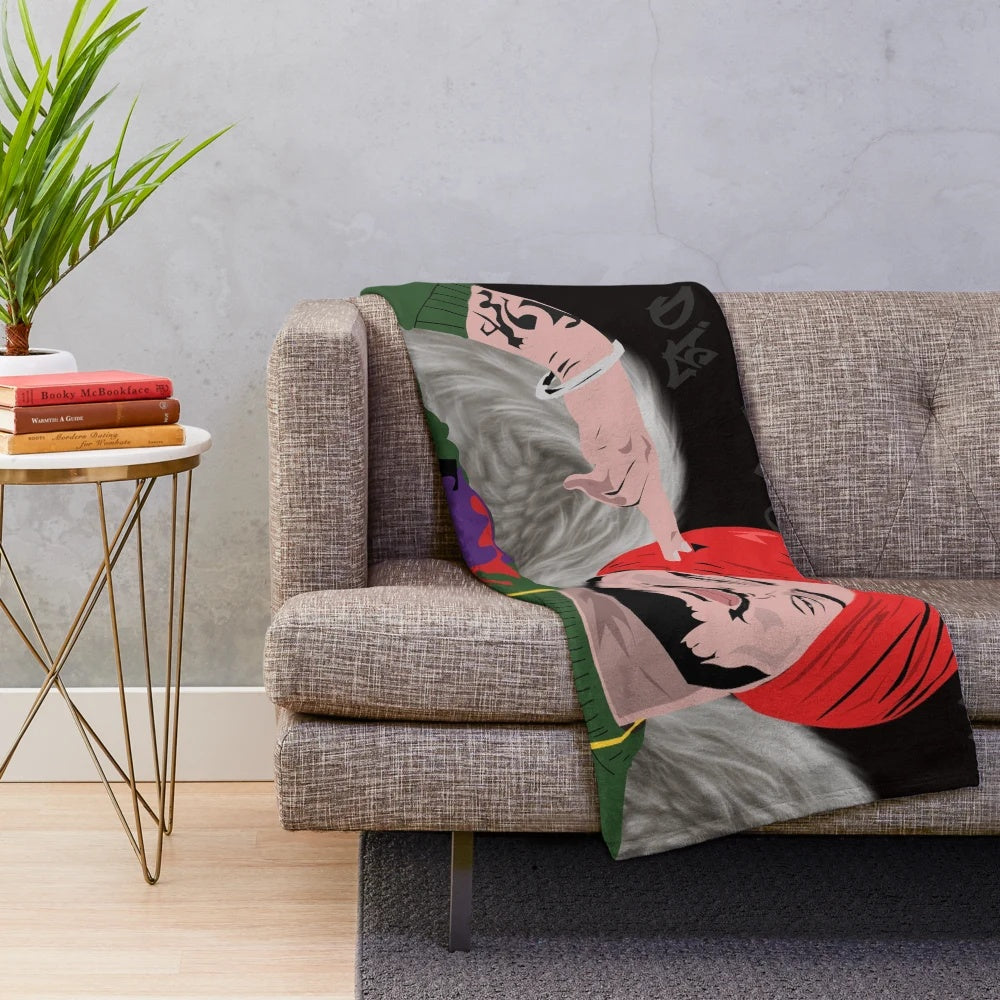 Plush blanket with Sidhu Moose Wala angel wings and halo design
