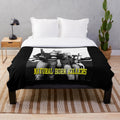 Plush blanket inspired by the Quentin Tarantino film "Natural Born Killers
