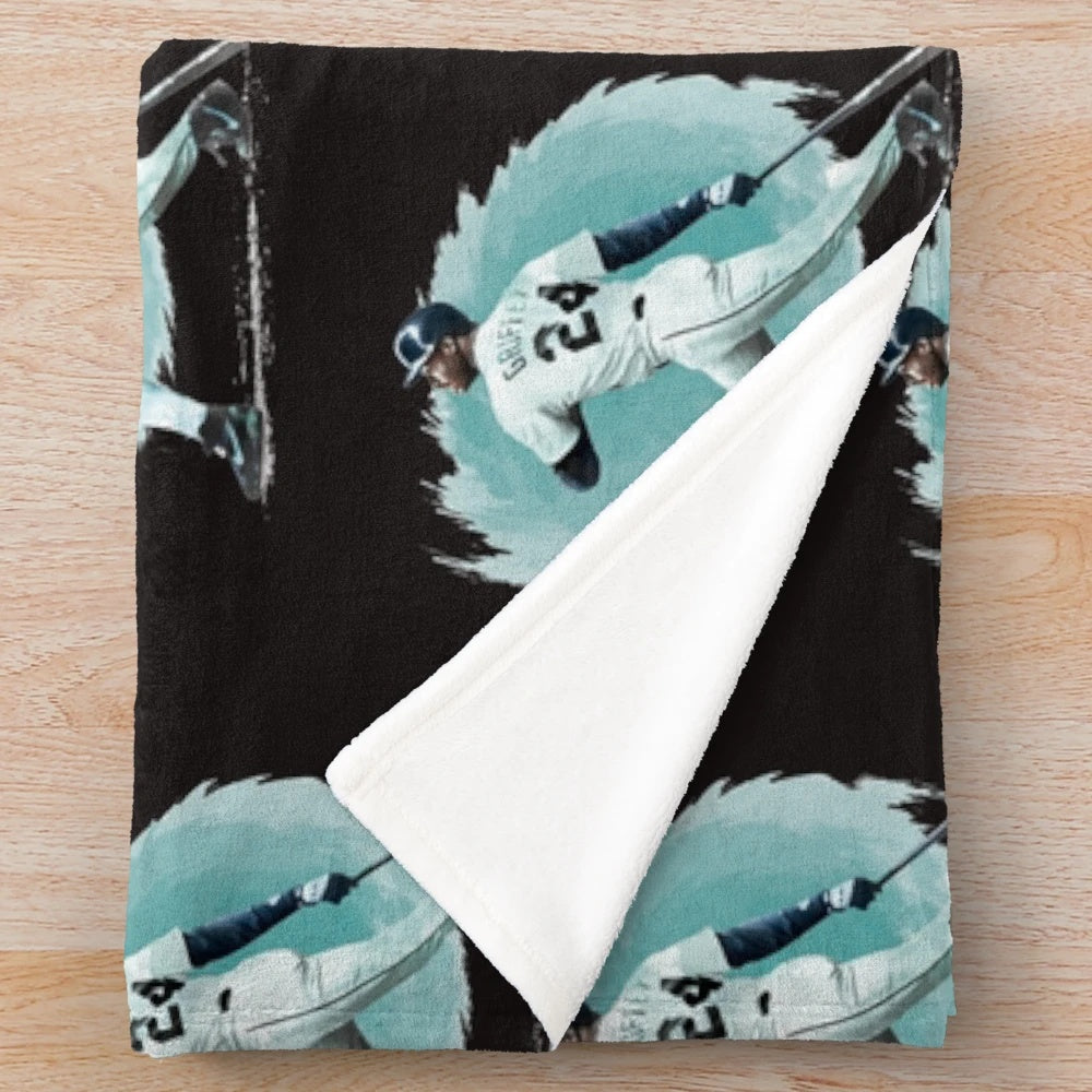 Ken Griffey Jr. Plush Blanket featuring the Seattle Mariners legend