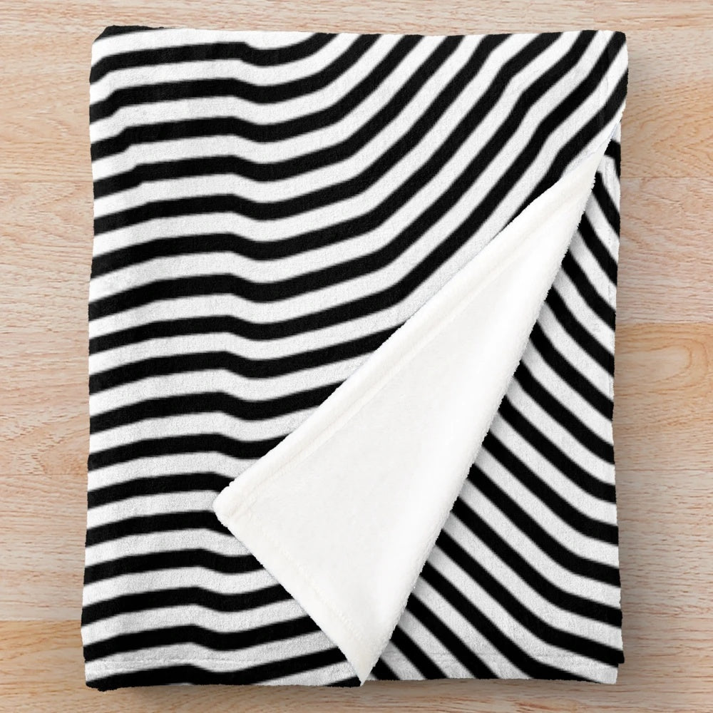 Trippy abstract plush blanket with psychedelic grunge design