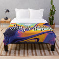 Trippy plush blanket featuring Liquid Stranger inspired design