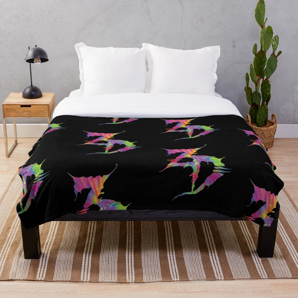 Zeds Dead inspired trippy and psychedelic plush blanket