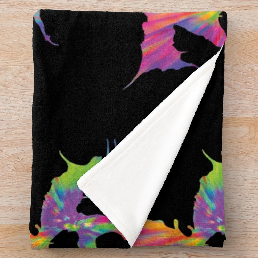Zeds Dead inspired trippy and psychedelic plush blanket