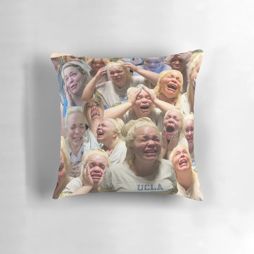 Trisha Paytas Inspired Crying Relatable Decorative Pillow