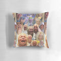A collage design featuring Trisha Paytas, a popular YouTube personality, depicted in a crying reaction meme.