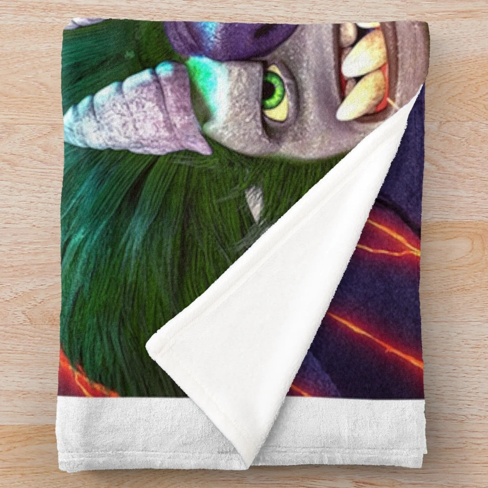 Trollhunters plush blanket - cozy throw featuring characters from the animated series