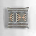 Fijian tapa cloth printed hypersphere pillow with tropical south pacific island design