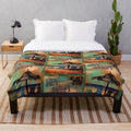 Key West Florida Vintage Sign Plush Blanket