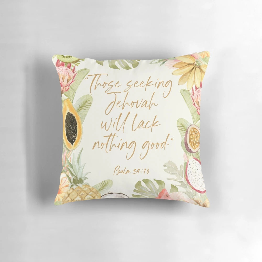 Tropical Fruits JW Pillow featuring the 2022 Yeartext design