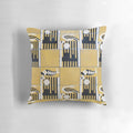 Colorful pillow featuring a pattern inspired by the Hemingway House bathroom in Key West, Florida.