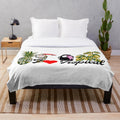 Soft, plush tropical-themed blanket for cozy home decor
