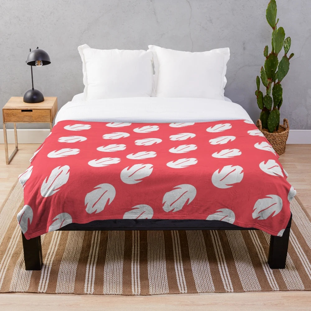 Lilo Hawaiian Dress Inspired Plush Blanket with Tropical Foliage Design