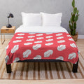 Lilo Hawaiian Dress Inspired Plush Blanket with Tropical Foliage Design