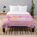 Tropical Magical Girl Plush Blanket with Pretty Cure Characters
