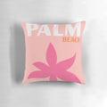 Tropical palm beach floral decorative pillow with Asouline print design