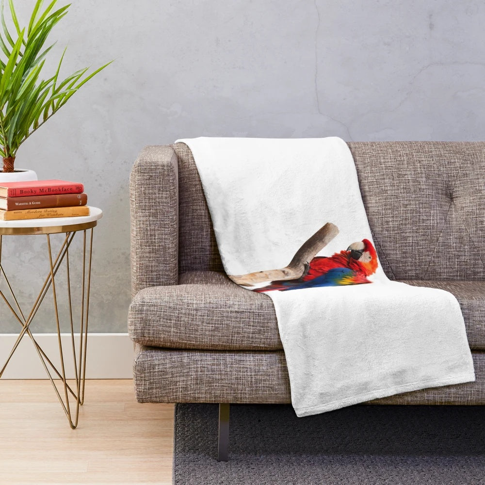 Tropical Parrot Plush Blanket