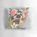 A soft, cuddly sloth pillow with a tropical floral pattern, perfect for adding a touch of nature-inspired charm to your home.