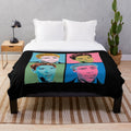 Troy and Abed Warhol-inspired plush blanket featuring the characters from the TV series Community