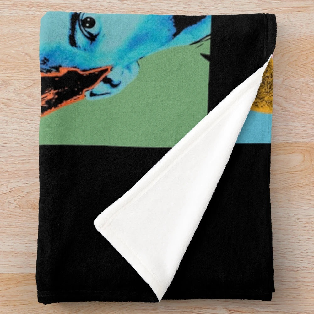 Troy and Abed Warhol-inspired plush blanket featuring the characters from the TV series Community