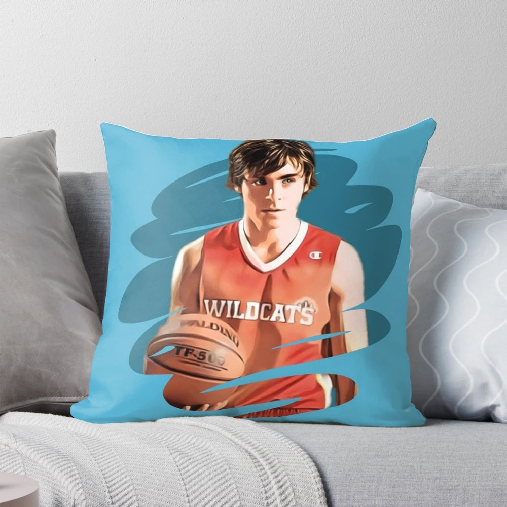 Troy Bolton Pillow featuring Zac Efron from the movie High School Musical