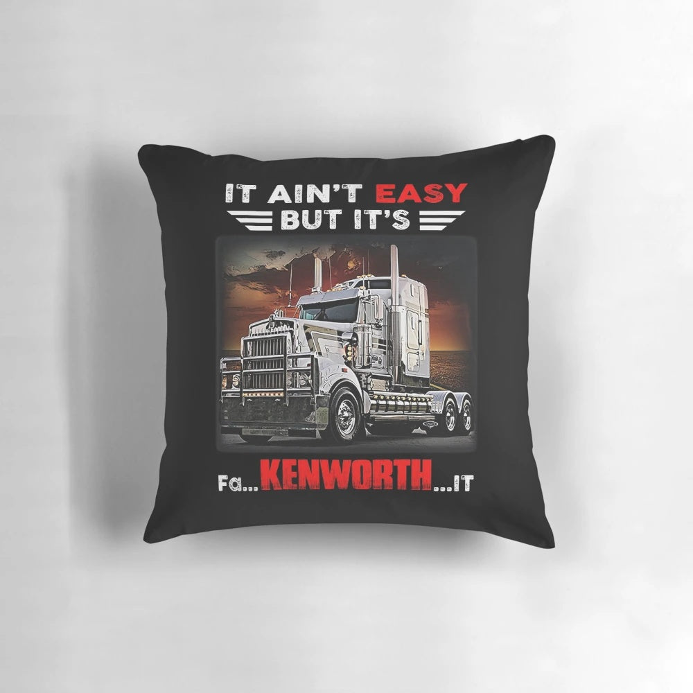 Kenworth truck themed decorative throw pillow